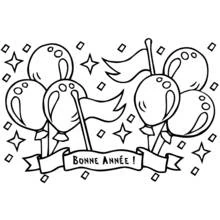 Dessin à colorier: Bonne Année (Fêtes et Célébrations) #60881 - Coloriages à Imprimer Gratuits