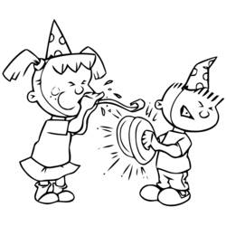 Dessin à colorier: Bonne Année (Fêtes et Célébrations) #60884 - Coloriages à Imprimer Gratuits