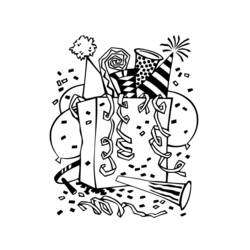 Dessin à colorier: Bonne Année (Fêtes et Célébrations) #60895 - Coloriages à Imprimer Gratuits