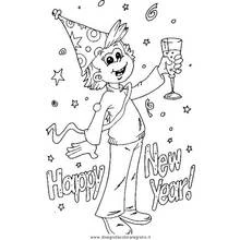 Dessin à colorier: Bonne Année (Fêtes et Célébrations) #60916 - Coloriages à Imprimer Gratuits