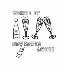 Dessin à colorier: Bonne Année (Fêtes et Célébrations) #60926 - Coloriages à Imprimer Gratuits