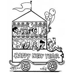 Dessin à colorier: Bonne Année (Fêtes et Célébrations) #60960 - Coloriages à Imprimer Gratuits