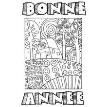 Dessin à colorier: Bonne Année (Fêtes et Célébrations) #60971 - Coloriages à Imprimer Gratuits