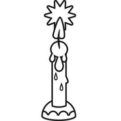Dessins à colorier: Bougie de Noël - Coloriages à Imprimer Gratuits