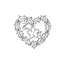 Dessin à colorier: Couronne de Noël (Fêtes et Célébrations) #169326 - Coloriages à Imprimer Gratuits