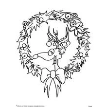 Dessin à colorier: Couronne de Noël (Fêtes et Célébrations) #169370 - Coloriages à Imprimer Gratuits