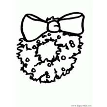 Dessin à colorier: Couronne de Noël (Fêtes et Célébrations) #169380 - Coloriages à Imprimer Gratuits