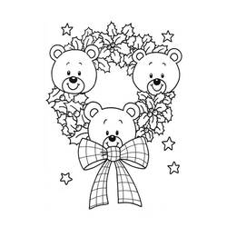 Coloriage Couronne de Noël (Fêtes et Célébrations) #204317 à imprimer et colorier