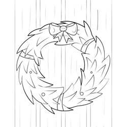 Coloriage Couronne de Noël (Fêtes et Célébrations) #204320 à imprimer et colorier