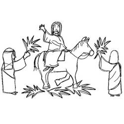 Dessin à colorier: Dimanche des Rameaux (Fêtes et Célébrations) #210839 - Coloriages à Imprimer Gratuits
