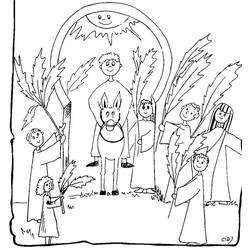 Dessin à colorier: Dimanche des Rameaux (Fêtes et Célébrations) #210842 - Coloriages à Imprimer Gratuits