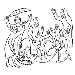 Dessin à colorier: Dimanche des Rameaux (Fêtes et Célébrations) #210845 - Coloriages à Imprimer Gratuits