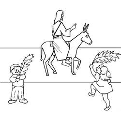 Dessin à colorier: Dimanche des Rameaux (Fêtes et Célébrations) #210849 - Coloriages à Imprimer Gratuits