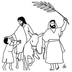 Dessin à colorier: Dimanche des Rameaux (Fêtes et Célébrations) #60304 - Coloriages à Imprimer Gratuits