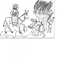 Dessin à colorier: Dimanche des Rameaux (Fêtes et Célébrations) #60307 - Coloriages à Imprimer Gratuits
