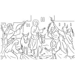 Dessin à colorier: Dimanche des Rameaux (Fêtes et Célébrations) #60308 - Coloriages à Imprimer Gratuits