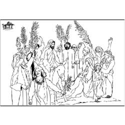Dessin à colorier: Dimanche des Rameaux (Fêtes et Célébrations) #60311 - Coloriages à Imprimer Gratuits