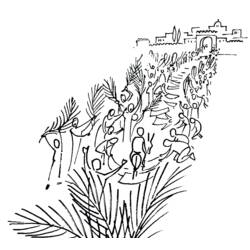 Dessin à colorier: Dimanche des Rameaux (Fêtes et Célébrations) #60314 - Coloriages à Imprimer Gratuits