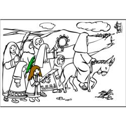 Dessin à colorier: Dimanche des Rameaux (Fêtes et Célébrations) #60316 - Coloriages à Imprimer Gratuits