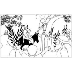 Dessin à colorier: Dimanche des Rameaux (Fêtes et Célébrations) #60321 - Coloriages à Imprimer Gratuits