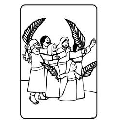 Dessin à colorier: Dimanche des Rameaux (Fêtes et Célébrations) #60323 - Coloriages à Imprimer Gratuits