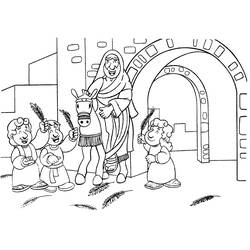 Dessin à colorier: Dimanche des Rameaux (Fêtes et Célébrations) #60324 - Coloriages à Imprimer Gratuits