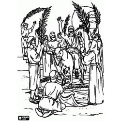 Dessin à colorier: Dimanche des Rameaux (Fêtes et Célébrations) #60328 - Coloriages à Imprimer Gratuits