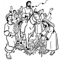 Dessin à colorier: Dimanche des Rameaux (Fêtes et Célébrations) #60330 - Coloriages à Imprimer Gratuits