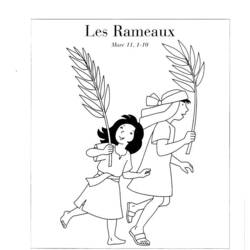 Dessin à colorier: Dimanche des Rameaux (Fêtes et Célébrations) #60331 - Coloriages à Imprimer Gratuits