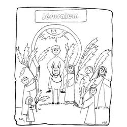 Dessin à colorier: Dimanche des Rameaux (Fêtes et Célébrations) #60345 - Coloriages à Imprimer Gratuits