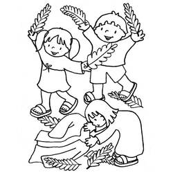 Dessin à colorier: Dimanche des Rameaux (Fêtes et Célébrations) #60350 - Coloriages à Imprimer Gratuits