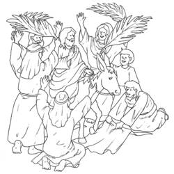 Dessin à colorier: Dimanche des Rameaux (Fêtes et Célébrations) #60365 - Coloriages à Imprimer Gratuits
