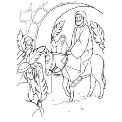 Dessin à colorier: Dimanche des Rameaux (Fêtes et Célébrations) #60370 - Coloriages à Imprimer Gratuits