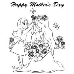 Coloriage Fête des Mères (Fêtes et Célébrations) #201466, dessin gratuit prêt à imprimer
