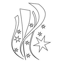 Dessin à colorier: Feux d’artifice (Fêtes et Célébrations) #209198 - Coloriages à Imprimer Gratuits