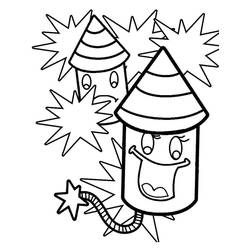 Dessins à colorier: Feux d’artifice - Coloriages à Imprimer Gratuits