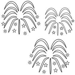 Dessin à colorier: Feux d’artifice (Fêtes et Célébrations) #209220 - Coloriages à Imprimer Gratuits