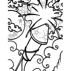Dessin à colorier: Feux d’artifice (Fêtes et Célébrations) #209223 - Coloriages à Imprimer Gratuits