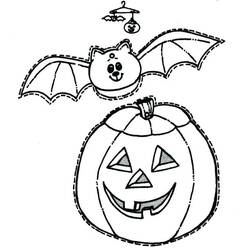 Dessin à colorier: Halloween Chauve Souris (Fêtes et Célébrations) #200770 - Coloriages à Imprimer Gratuits