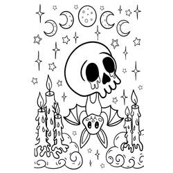 Dessin à colorier: Halloween Chauve Souris (Fêtes et Célébrations) #200778 - Coloriages à Imprimer Gratuits