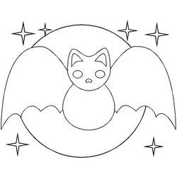 Dessin à colorier: Halloween Chauve Souris (Fêtes et Célébrations) #200779 - Coloriages à Imprimer Gratuits
