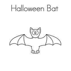 Dessin à colorier: Halloween Chauve Souris (Fêtes et Célébrations) #200789 - Coloriages à Imprimer Gratuits