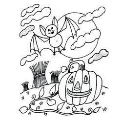 Dessin à colorier: Halloween Chauve Souris (Fêtes et Célébrations) #200794 - Coloriages à Imprimer Gratuits