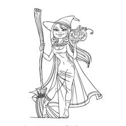 Dessins à colorier: Halloween Sorciere - Coloriages à Imprimer Gratuits