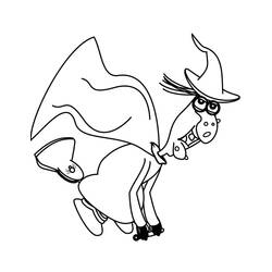 Joli coloriage Halloween Sorciere (Fêtes et Célébrations) #200336, prêt à imprimer