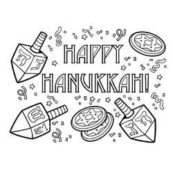 Dessin à colorier: Hanoucca (Fêtes et Célébrations) #181062 - Coloriages à Imprimer Gratuits