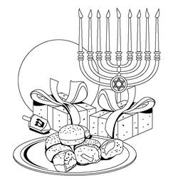 Coloriage Hanoucca (Fêtes et Célébrations) #181063 à imprimer et colorier