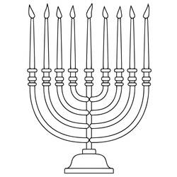 Dessin à colorier: Hanoucca (Fêtes et Célébrations) #181069 - Coloriages à Imprimer Gratuits