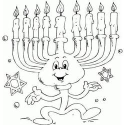 Dessin à colorier: Hanoucca (Fêtes et Célébrations) #181072 - Coloriages à Imprimer Gratuits