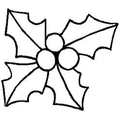 Dessin à colorier: Houx de Noël (Fêtes et Célébrations) #217575 - Coloriages à Imprimer Gratuits